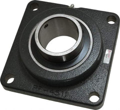 Browning - 2-7/16" ID, 6-7/8" OAL x 6-7/8" OAH 4-Bolt Flange - 8,150 Lb Static Cap, 11,789 Lb Dyn Cap, 5-5/8" Btw Mnt Hole Ctrs, Cast Iron - USA Tool & Supply
