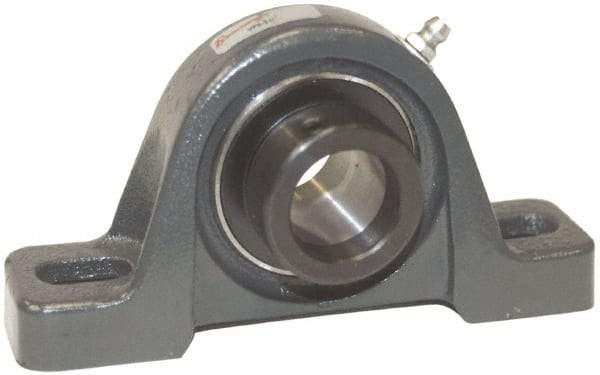 Browning - 1-3/16" ID, 6-3/16" OAL x 3-9/32" OAH Pillow Block - 2,567 Lb Static Cap, 4,381 Lb Dyn Cap, 4-5/8" Btw Mnt Hole Ctrs, 1-11/16" Base-to-Ctr Ht, Cast Iron - USA Tool & Supply