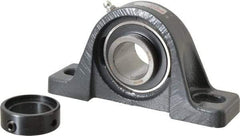 Browning - 1-3/16" ID, 6-3/16" OAL x 3-5/32" OAH Pillow Block - 2,567 Lb Static Cap, 4,381 Lb Dyn Cap, 4-5/8" Btw Mnt Hole Ctrs, 1-9/16" Base-to-Ctr Ht, Cast Iron - USA Tool & Supply