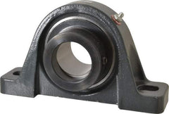 Browning - 2" ID, 8-13/16" OAL x 4-29/32" OAH Pillow Block - 6,601 Lb Static Cap, 9,752 Lb Dyn Cap, 6-15/16" Btw Mnt Hole Ctrs, 2-7/16" Base-to-Ctr Ht, Cast Iron - USA Tool & Supply