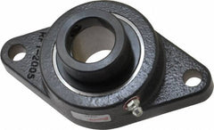 Browning - 1-3/16" ID, 5-9/16" OAL x 3-1/8" OAH 2-Bolt Flange - 2,567 Lb Static Cap, 4,381 Lb Dyn Cap, 4-19/32" Btw Mnt Hole Ctrs, Cast Iron - USA Tool & Supply