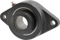 Browning - 1-1/2" ID, 6-3/4" OAL x 4-1/8" OAH 2-Bolt Flange - 4,467 Lb Static Cap, 7,340 Lb Dyn Cap, 5-21/32" Btw Mnt Hole Ctrs, Cast Iron - USA Tool & Supply