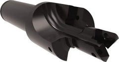 Allied Machine and Engineering - ISO 11926-1, MS 16142, SAE J1926-1 Standard, 7/16-20" Thread, 4 Tube Dash Number, 12° Porting Angle, 0.386" Pilot Diam, 5/8" Shank Diam, Indexable Spade Blade Insert Porting Tool - 2 Porting Inserts, 3.652" Overall Length - USA Tool & Supply