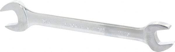 Blackhawk by Proto - 11/16" x 3/4" Standard Open End Wrench - 8-57/64" OAL, Double End, Full Polish Finish, 15° Head Angle - USA Tool & Supply