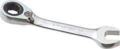 Blackhawk by Proto - 3/8" 12 Point Combination Wrench - 15° Head Angle, 3-51/64" OAL, Steel, Chrome Finish - USA Tool & Supply