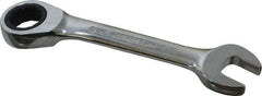 Blackhawk by Proto - 7/16" 12 Point Combination Wrench - 15° Head Angle, 4" OAL, Steel, Chrome Finish - USA Tool & Supply