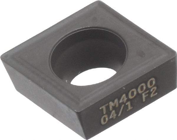 Seco - CCMT32.51 F2 Grade TM4000 Carbide Turning Insert - TiCN/Al2O3 Finish, 80° Diamond, 3/8" Inscr Circle, 5/32" Thick, 1/64" Corner Radius - USA Tool & Supply