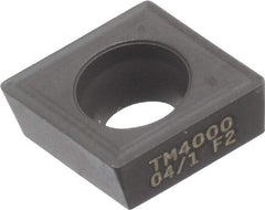 Seco - CCMT32.51 F2 Grade TM4000 Carbide Turning Insert - TiCN/Al2O3 Finish, 80° Diamond, 3/8" Inscr Circle, 5/32" Thick, 1/64" Corner Radius - USA Tool & Supply