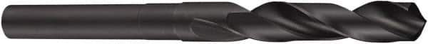 DORMER - 18mm Drill, 118° Point, High Speed Steel Silver Deming & Reduced Shank Drill Bit - Bright Finish, 157mm OAL, Straight Shank, 84mm Flute Length, Right Hand Cut, Spiral Flute, Regular Spiral - USA Tool & Supply