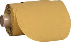 3M - 5" Diam, 220 Grit Aluminum Oxide Adhesive PSA Disc - Very Fine Grade, Yellow, C Weighted Backing, Flexible, Use with Random Orbital Sanders - USA Tool & Supply