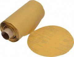 3M - 5" Diam, 400 Grit Aluminum Oxide Adhesive PSA Disc - Extra Fine Grade, Yellow, C Weighted Backing, Flexible, Use with Random Orbital Sanders - USA Tool & Supply