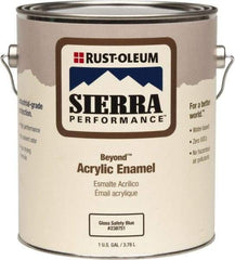 Rust-Oleum - 1 Gal Safety Blue Gloss Finish Acrylic Enamel Paint - Interior/Exterior, <0 gL VOC Compliance - USA Tool & Supply