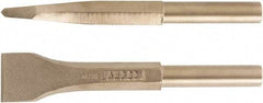 Ampco - 1-3/4" Head Width, 8" OAL, 3/4" Shank Diam, Scaling Chisel - Round Drive, Round Shank - USA Tool & Supply