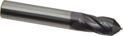 Value Collection - 3/8" Diam, 7/8" LOC, 4 Flute, 90° Point Angle, Solid Carbide Drill Mill - AlTiN Finish, 2-1/2" OAL, 3/8" Shank Diam - USA Tool & Supply