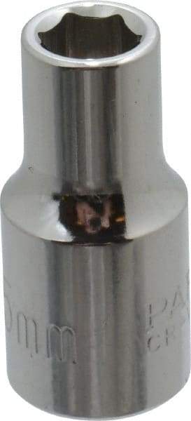 Paramount - 1/4" Drive, Standard Hand Socket - 6 Points, 15/16" OAL, Steel, Chrome Finish - USA Tool & Supply