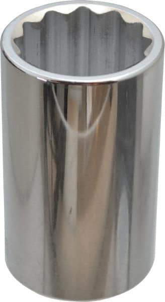 Paramount - 1-5/16", 1/2" Drive, Deep Hand Socket - 12 Points, 3-1/2" OAL, Steel, Chrome Finish - USA Tool & Supply