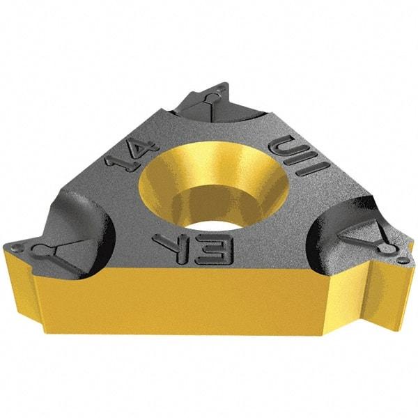 Iscar - 16EL External Left Hand 8 UN Laydown Threading Insert - Grade IC908, TiAlN Coated Carbide, 9.53mm Inscribed Circle - USA Tool & Supply