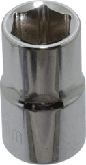 Paramount - 1/2" Drive, Standard Hand Socket - 6 Points, 1-1/2" OAL, Steel, Chrome Finish - USA Tool & Supply