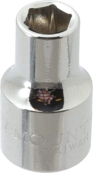 Paramount - 1/2" Drive, Standard Hand Socket - 6 Points, 1-1/2" OAL, Steel, Chrome Finish - USA Tool & Supply