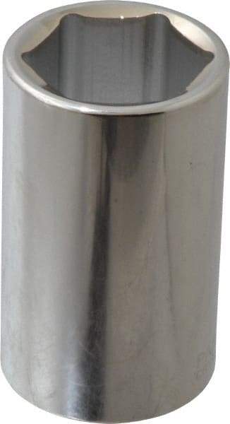 Paramount - 1-5/16", 1/2" Drive, Deep Hand Socket - 6 Points, 3-1/2" OAL, Steel, Chrome Finish - USA Tool & Supply