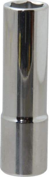 Paramount - 9/16", 1/2" Drive, Deep Hand Socket - 6 Points, 3-3/32" OAL, Steel, Chrome Finish - USA Tool & Supply