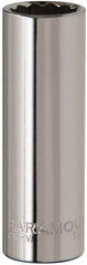 Paramount - 3/8" Drive, Deep Hand Socket - 12 Points, 2-1/2" OAL, Steel, Chrome Finish - USA Tool & Supply