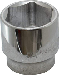 Paramount - 1-1/2", 1/2" Drive, Standard Hand Socket - 6 Points, 1-1/2" OAL, Steel, Chrome Finish - USA Tool & Supply