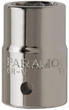 Paramount - 13/16", 3/4" Drive, Standard Hand Socket - 12 Points, 2" OAL, Chrome Finish - USA Tool & Supply