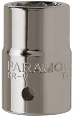 Paramount - 13/16", 3/4" Drive, Standard Hand Socket - 12 Points, 2" OAL, Chrome Finish - USA Tool & Supply