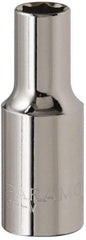 Paramount - 3/8" Drive, Deep Hand Socket - 6 Points, 1-15/16" OAL, Steel, Chrome Finish - USA Tool & Supply