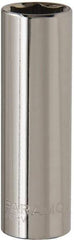 Paramount - 1/2" Drive, Deep Hand Socket - 6 Points, 3-3/32" OAL, Steel, Chrome Finish - USA Tool & Supply