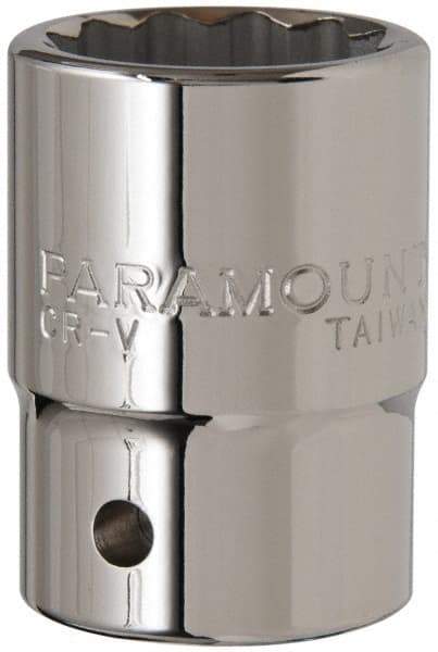 Paramount - 1-1/16", 3/4" Drive, Standard Hand Socket - 12 Points, 2" OAL - USA Tool & Supply