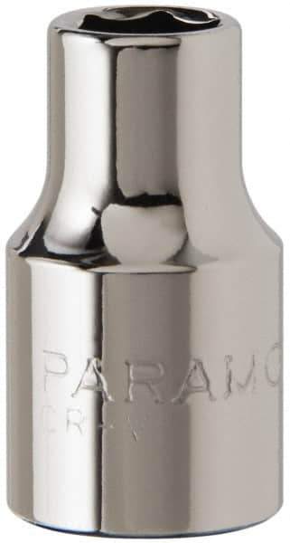 Paramount - 5/16", 3/8" Drive, Standard Hand Socket - 6 Points, 1-3/16" OAL, Steel, Chrome Finish - USA Tool & Supply