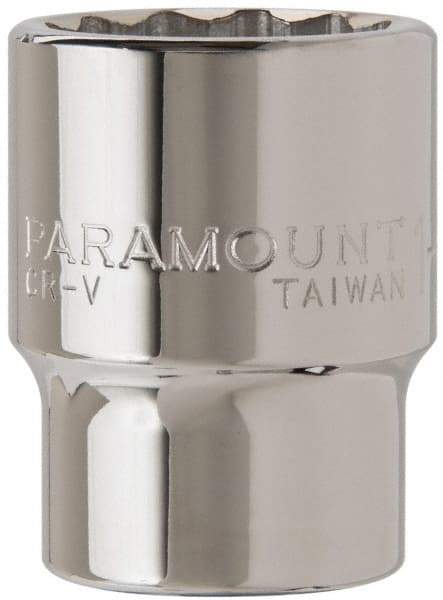 Paramount - 1-3/16", 3/4" Drive, Standard Hand Socket - 12 Points, 2-13/64" OAL - USA Tool & Supply