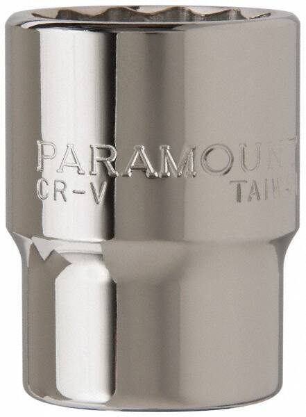 Paramount - 3/4" Drive, Standard Hand Socket - 12 Points, 2-5/16" OAL, Steel, Chrome Finish - USA Tool & Supply