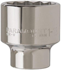 Paramount - 1-13/16", 3/4" Drive, Standard Hand Socket - 12 Points, 2-29/32" OAL - USA Tool & Supply