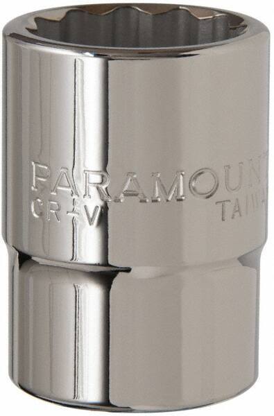 Paramount - 3/4" Drive, Standard Hand Socket - 12 Points, 2-5/16" OAL, Steel, Chrome Finish - USA Tool & Supply