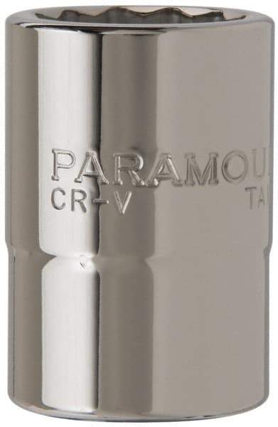 Paramount - 3/4" Drive, Standard Hand Socket - 12 Points, 2-13/64" OAL, Steel, Chrome Finish - USA Tool & Supply