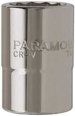 Paramount - 3/4" Drive, Standard Hand Socket - 12 Points, 2-13/64" OAL, Steel, Chrome Finish - USA Tool & Supply