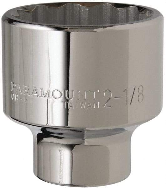 Paramount - 2-1/8", 3/4" Drive, Standard Hand Socket - 12 Points, 3-13/64" OAL - USA Tool & Supply