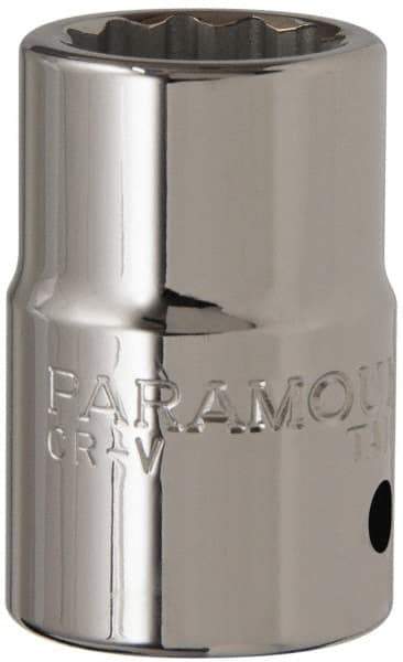 Paramount - 3/4" Drive, Standard Hand Socket - 12 Points, 2" OAL, Steel, Chrome Finish - USA Tool & Supply