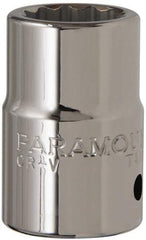 Paramount - 3/4" Drive, Standard Hand Socket - 12 Points, 2" OAL, Steel, Chrome Finish - USA Tool & Supply