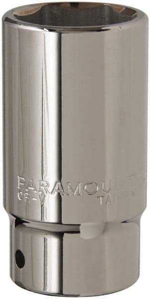 Paramount - 1-3/8", 3/4" Drive, Deep Hand Socket - 6 Points, 3-1/2" OAL, Steel, Chrome Finish - USA Tool & Supply