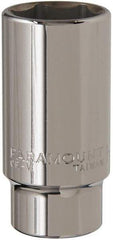 Paramount - 1-1/4", 3/4" Drive, Deep Hand Socket - 6 Points, 3-1/2" OAL, Steel, Chrome Finish - USA Tool & Supply