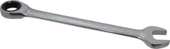Paramount - 3/4" 12 Point Ratcheting Combination Wrench - 10" OAL, Chrome Vanadium Steel, Polished Finish - USA Tool & Supply
