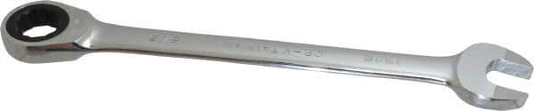 Paramount - 15/16" 12 Point Ratcheting Combination Wrench - 11-7/8" OAL, Chrome Vanadium Steel, Polished Finish - USA Tool & Supply