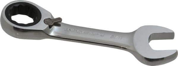 Paramount - 11/16" 12 Point Offset Combination Wrench - 15° Offset Angle, 5" OAL, Chrome Vanadium Steel, Polished Finish - USA Tool & Supply