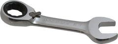 Paramount - 11/16" 12 Point Offset Combination Wrench - 15° Offset Angle, 5" OAL, Chrome Vanadium Steel, Polished Finish - USA Tool & Supply