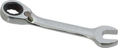 Paramount - 7/16" 12 Point Offset Combination Wrench - 15° Offset Angle, 4" OAL, Chrome Vanadium Steel, Polished Finish - USA Tool & Supply