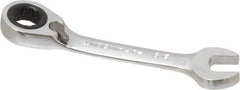 Paramount - 3/8" 12 Point Offset Combination Wrench - 15° Offset Angle, 3-1/8" OAL, Chrome Vanadium Steel, Polished Finish - USA Tool & Supply